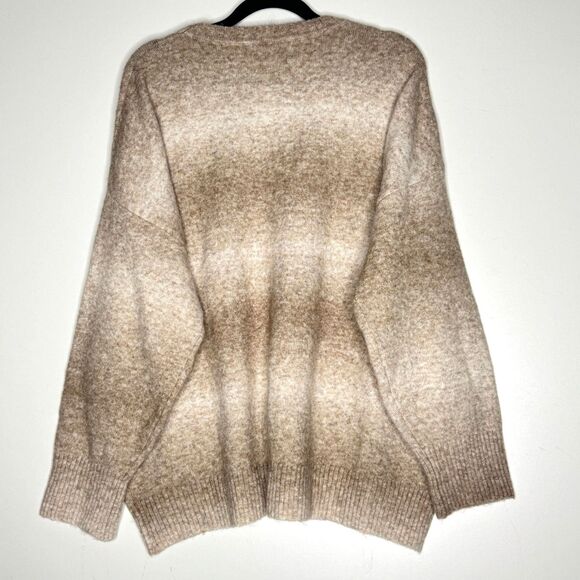 New Old Navy Cozy Crew-Neck Ombré Wool Blend Sweater Women's Size Large - Picture 8 of 9